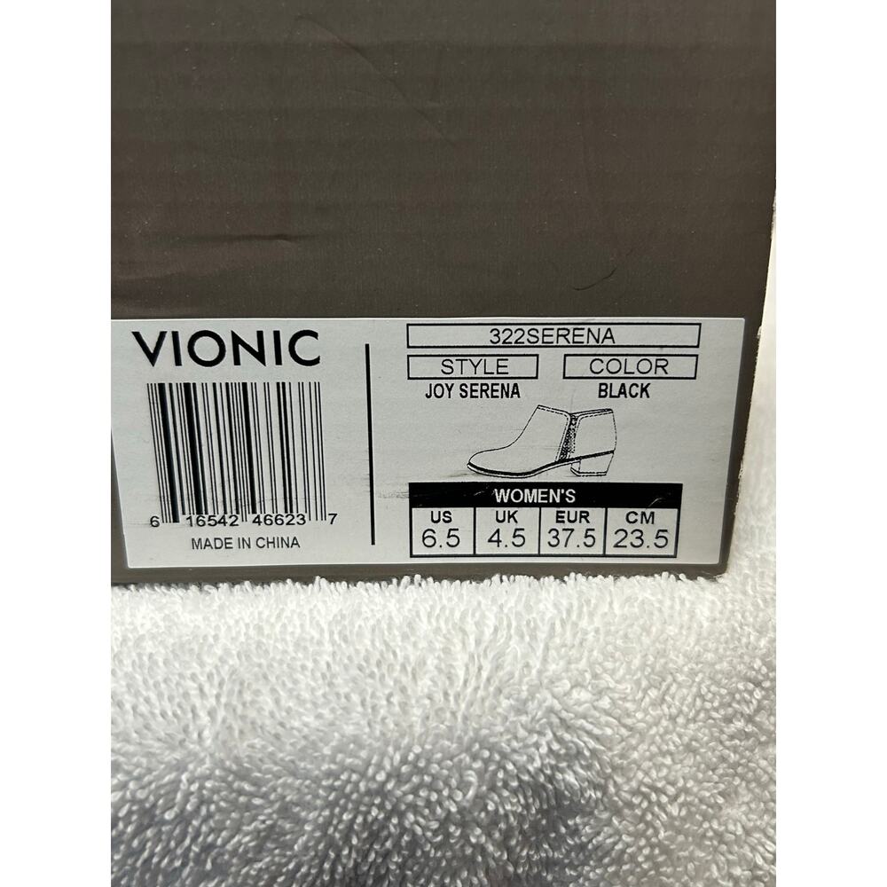 Vionic Black Joy Serena Suede Ankle Boots - Picture 2 of 10